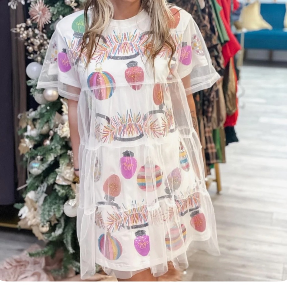 QUEEN OF SPARKLES Colorful Ornament Dress